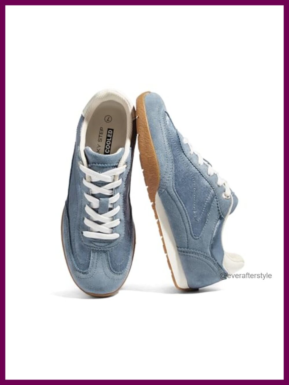 Retro Faux Suede Sneakers Low Heel Lace Up Walking Tennis Shoes